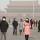 Piazza cinese con nebbia da inquinamento