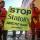 Attivisti Greenpeace con striscione anti Statoil