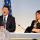 Matteo Renzi e Marianna Madia in conferenza stampa