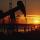 Pozzi petroliferi al tramonto